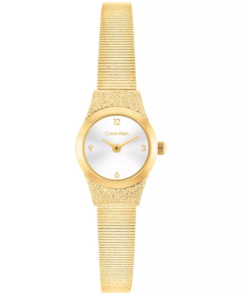 Calvin Klein Women's Contemporary Gold Tone Stainless Steel Mesh Bracelet Watch, 18mm