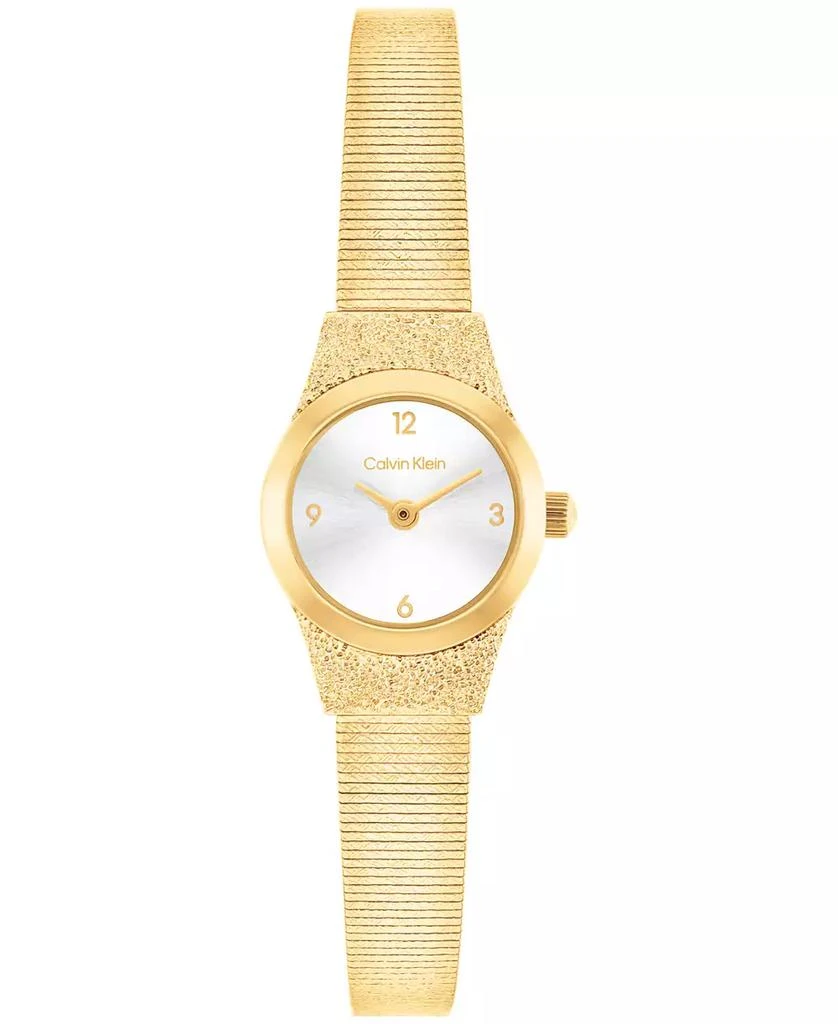 Calvin Klein Women's Contemporary Gold Tone Stainless Steel Mesh Bracelet Watch, 18mm 1