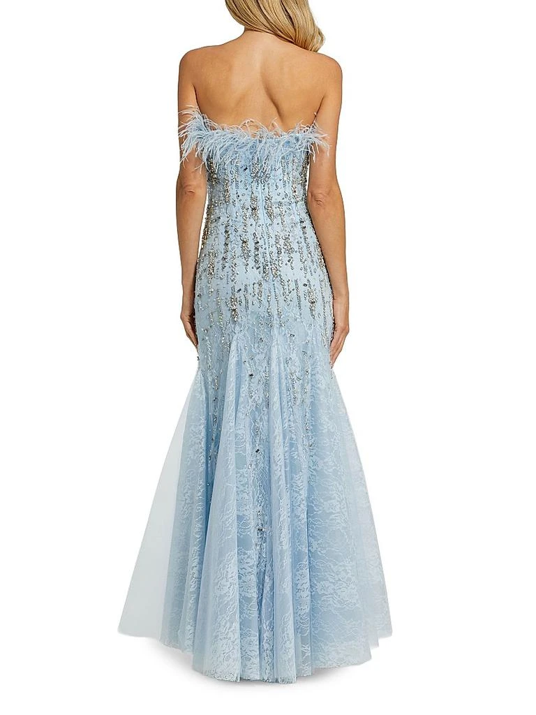Mac Duggal Evening Feather Strapless Gown 2
