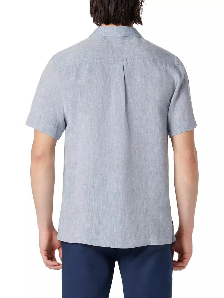 BUGATCHI Camp Linen Short-Sleeve Shirt 5