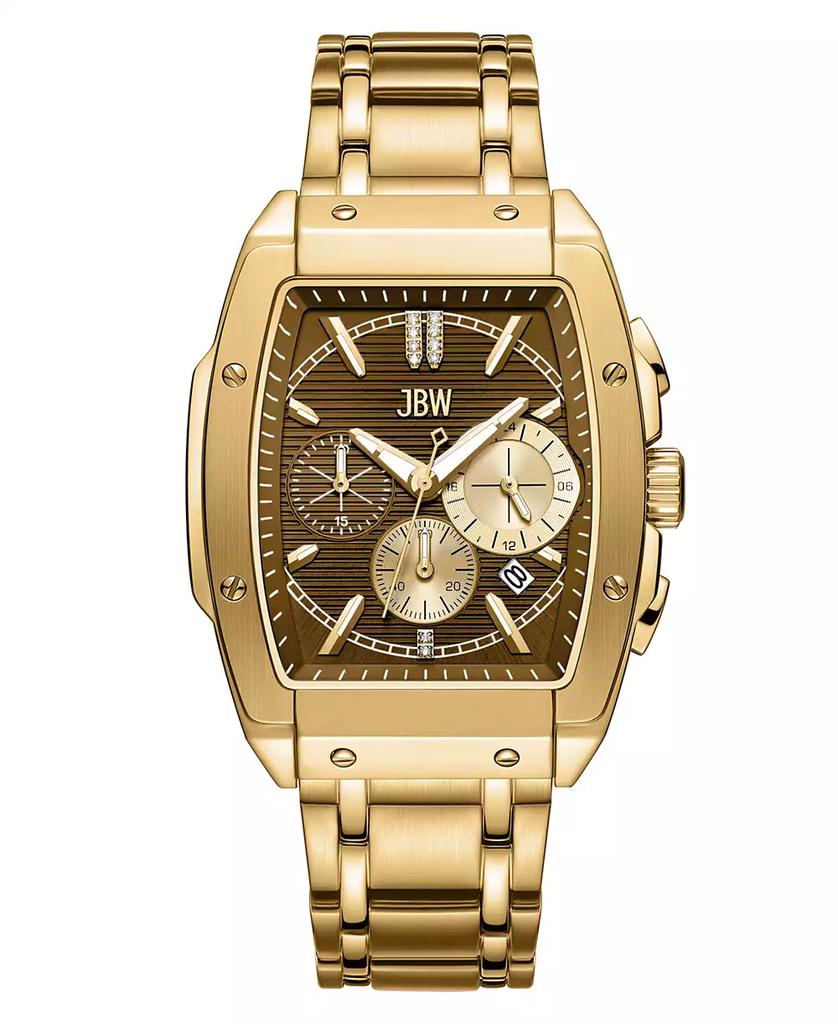 Jbw Men's Echelon Diamond Gold-Plated Stainless-Steel Watch