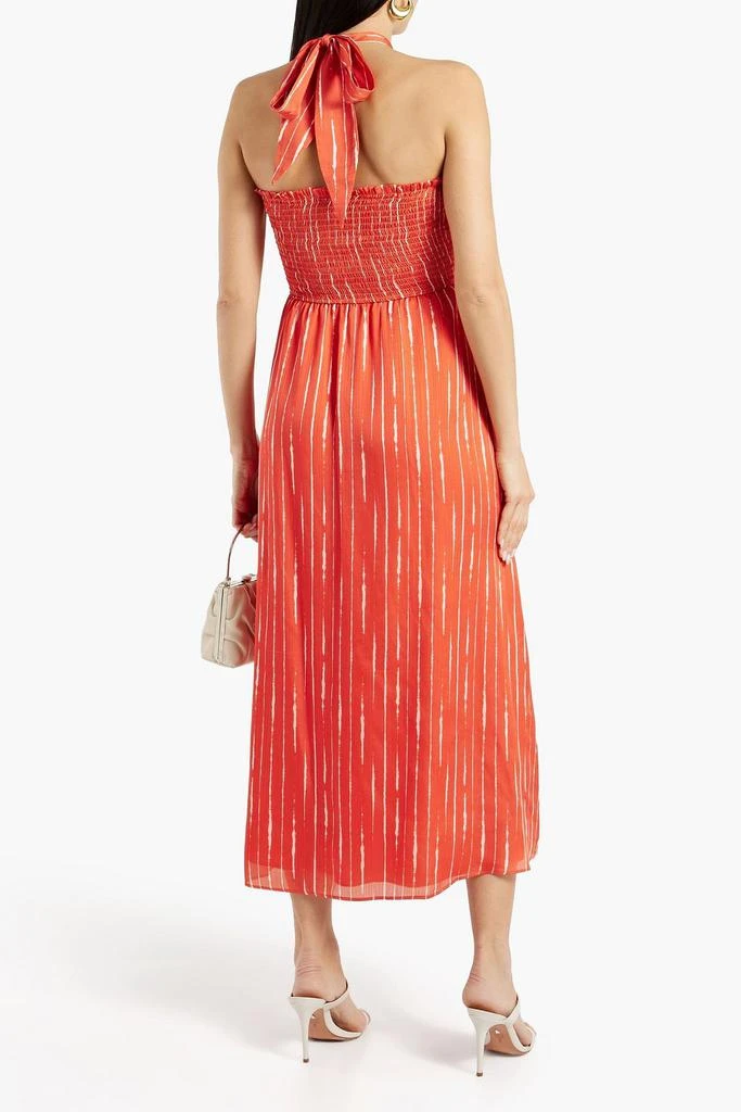 Sachin & Babi Reid cutout striped georgette halterneck midi dress 3