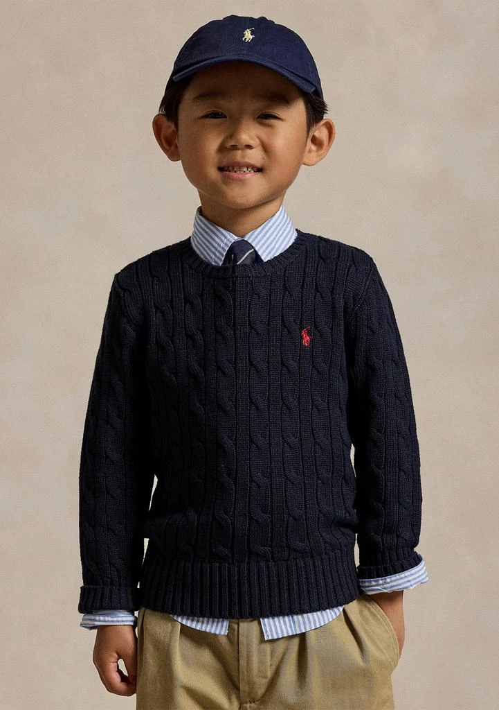 Ralph Lauren Boys 2-7 Cable Knit Cotton Sweater