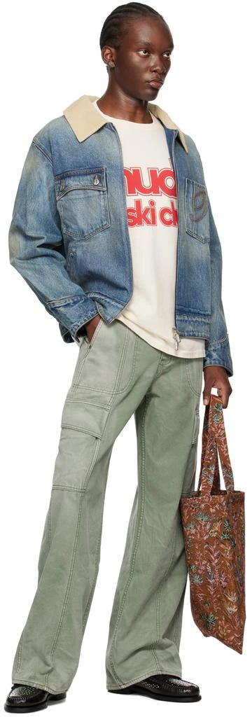 Rhude Green Faded Cargo Pants 4