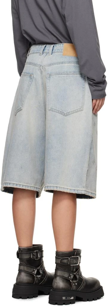 We11done Blue Loose-Fit Denim Shorts 3