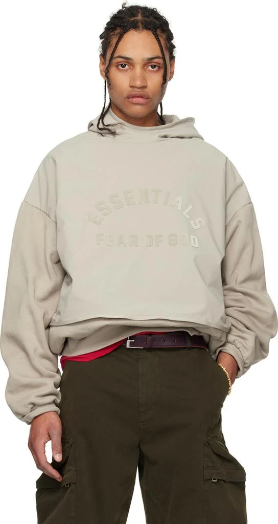 Fear of God ESSENTIALS Gray Layered Hoodie 1