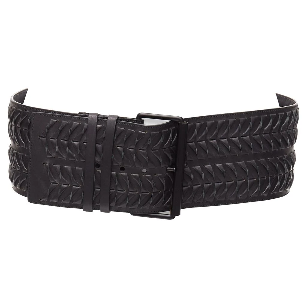 haider ackermann leather woven wide buckle oversized belt 1