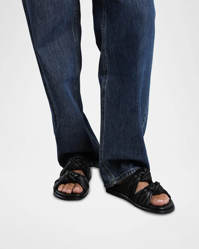 Dear Frances Tye Leather Knots Slide Sandals 2