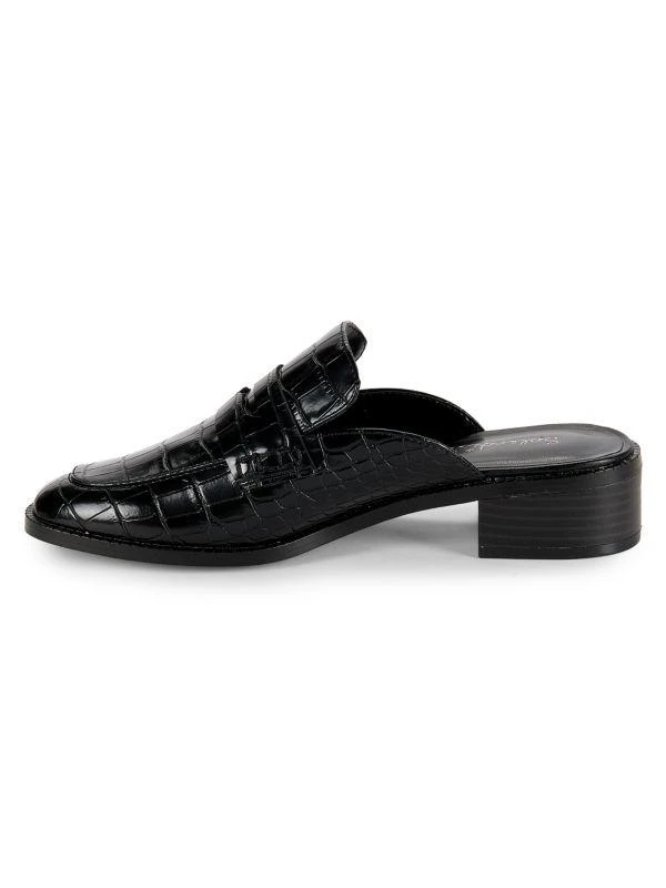 Splendid Dora Croc-Embossed Penny Loafer Mules 4