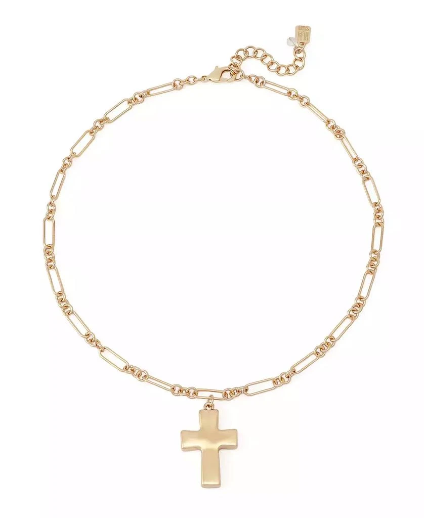Robert Lee Morris Mother of Pearl Cross Pendant Necklace