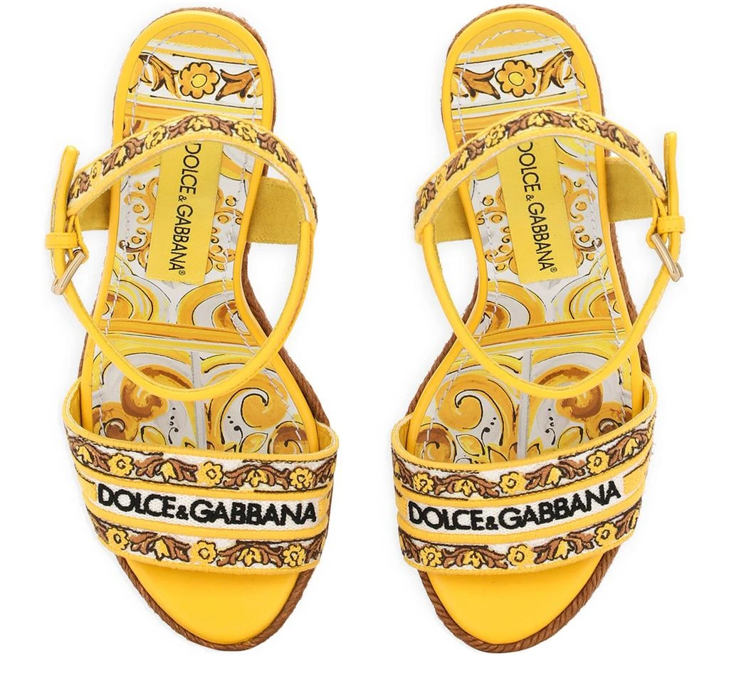 Dolce & Gabbana Wedge sandals with majolica 5