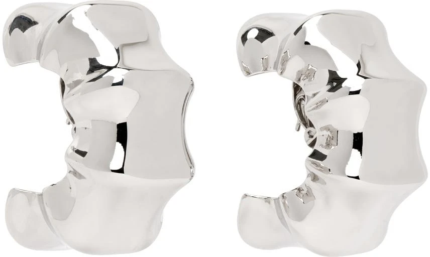 Khaite Silver 'The Medium Julius Loop' Earrings 2