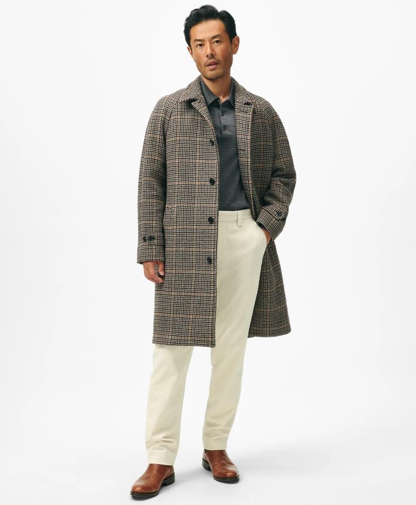 Wool-Blend Balmacaan Checked Coat – On Sale Now with Up to 40% Off