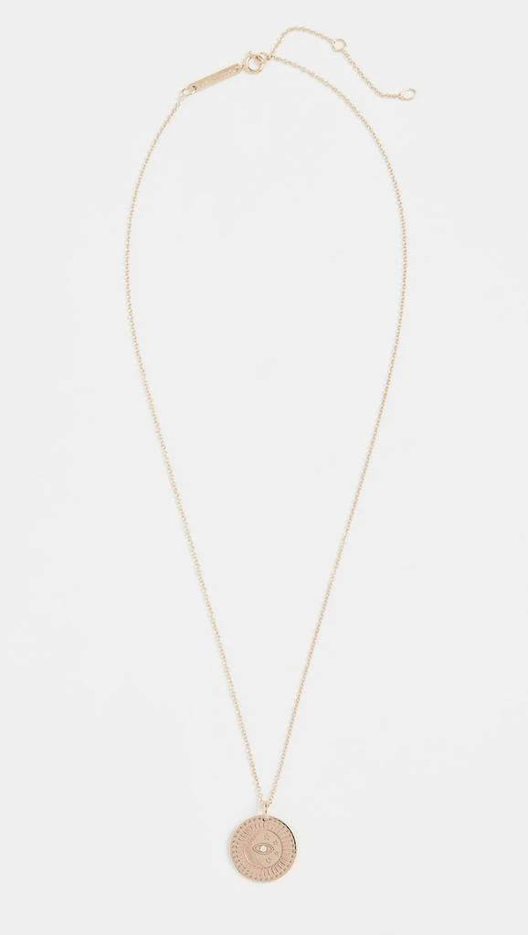 Zoe Chicco 14k Gold Small Celestial Protection Medallion Necklace 3