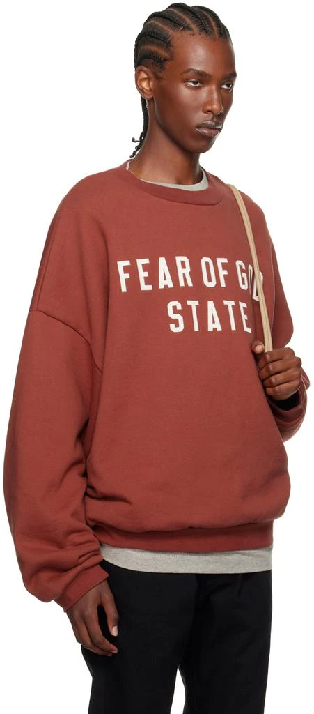Essentials Burgundy Crewneck Sweatshirt 2