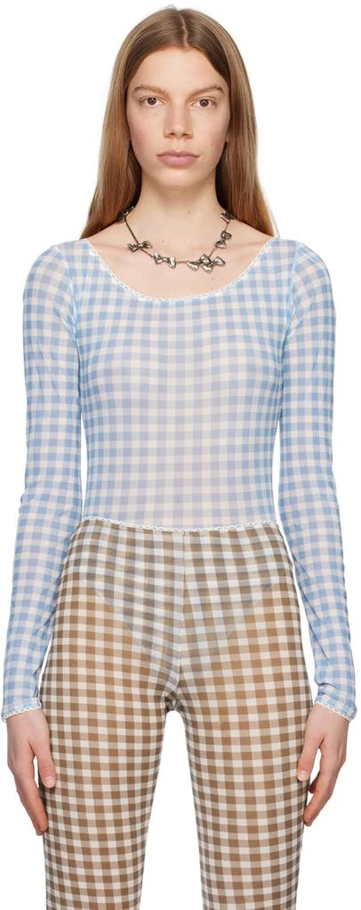 Acne Studios Blue Fitted Bodysuit 1