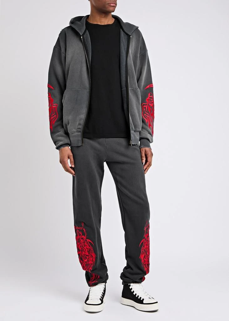 Warren Lotas Serenity Reaper embroidered cotton sweatpants 4