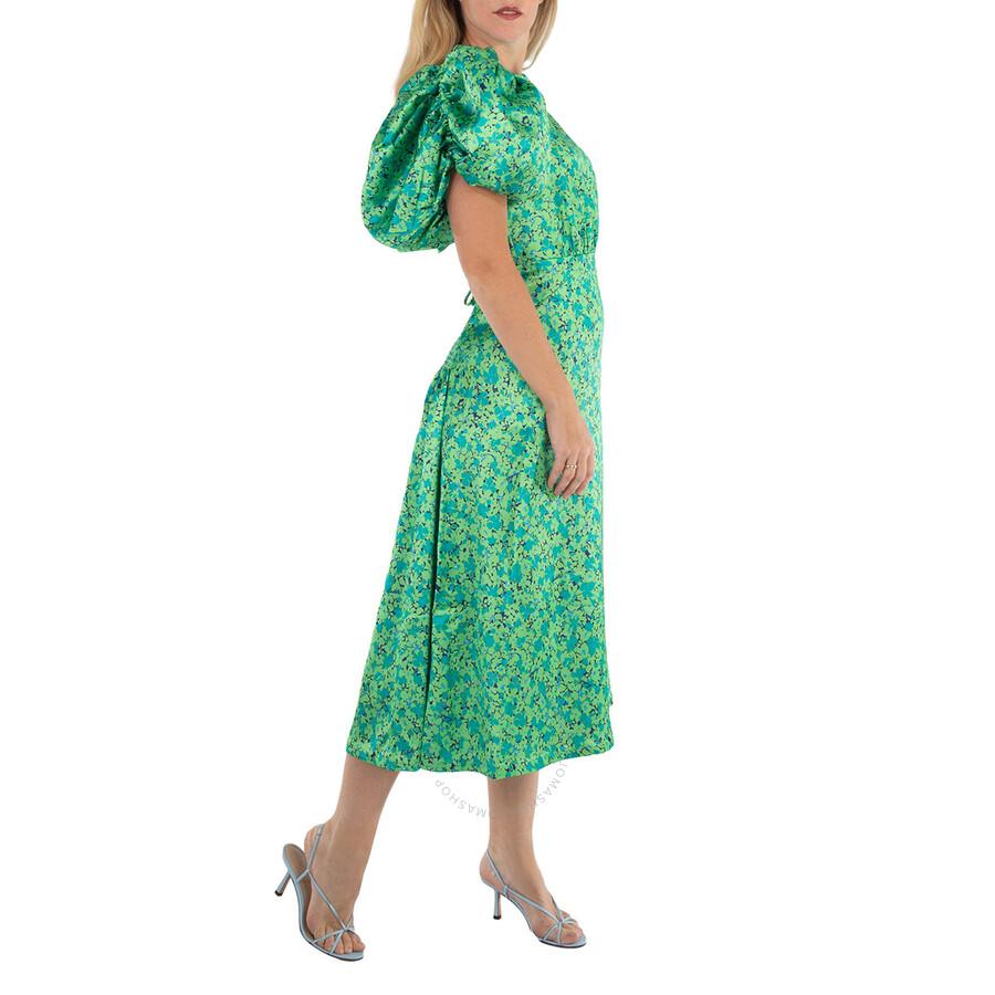 ワンピース ROTATE Birger Christensen Dresses ROTATE Birger Christensen Midi Dress With Multicolor Floral
