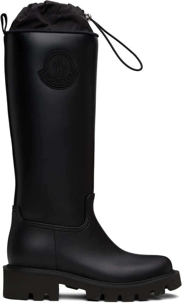Moncler Black Kickstream High Rain Tall Boots 1