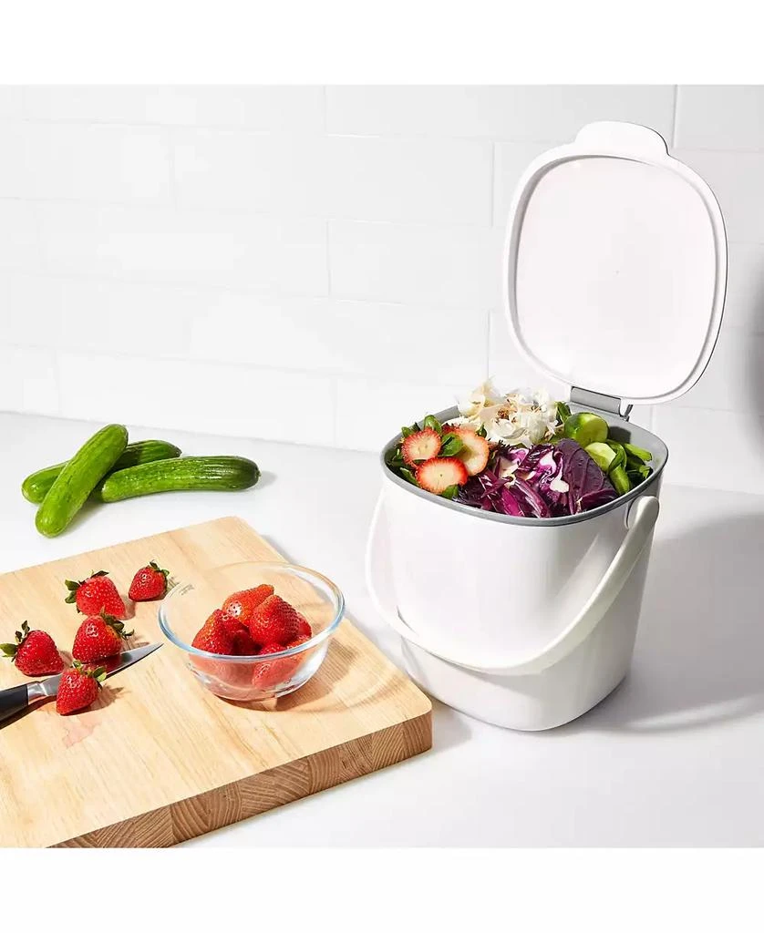 OXO Easy Clean 0.75 Gallon Compost Bin, White 6