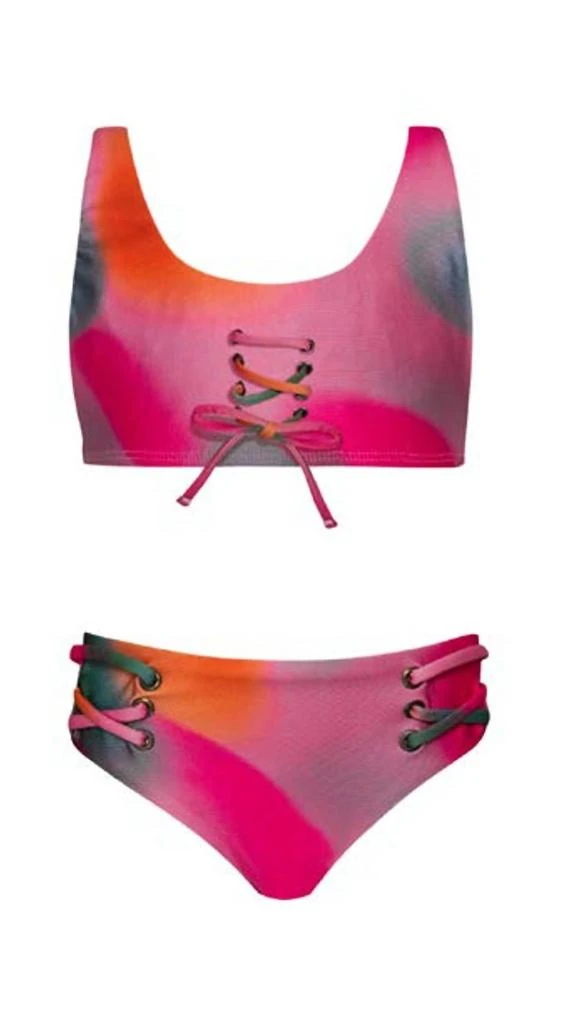 PQ Swim Pq Swim - Kids Tie Dye Lace Up Bikini 2