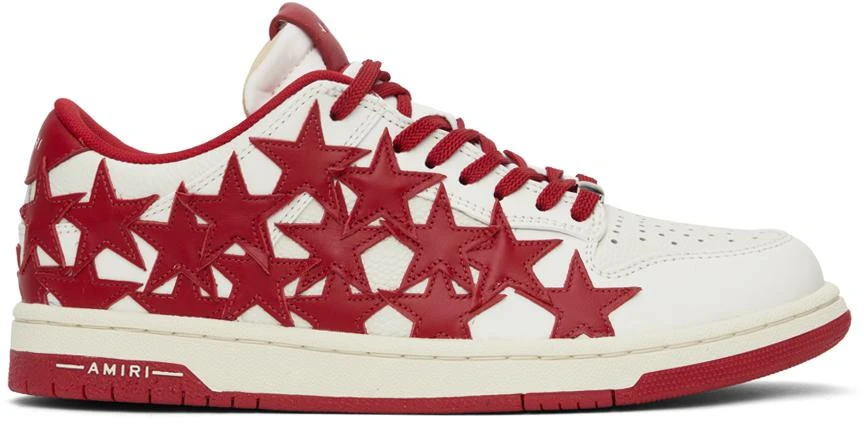AMIRI Red & White Stars Low Sneakers 1