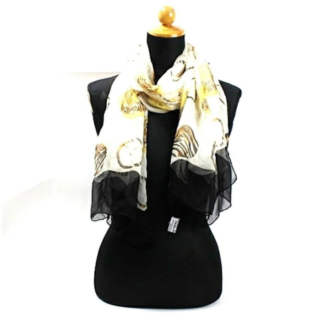 Salvatore Ferragamo ivory Silk Stole (Pre-Owned)