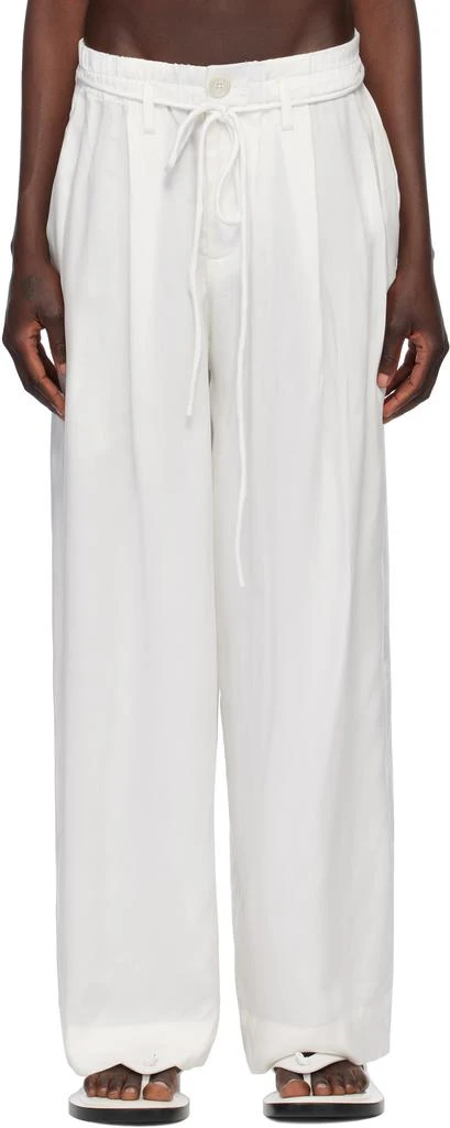 LAUREN MANOOGIAN White Sanded Trousers 1