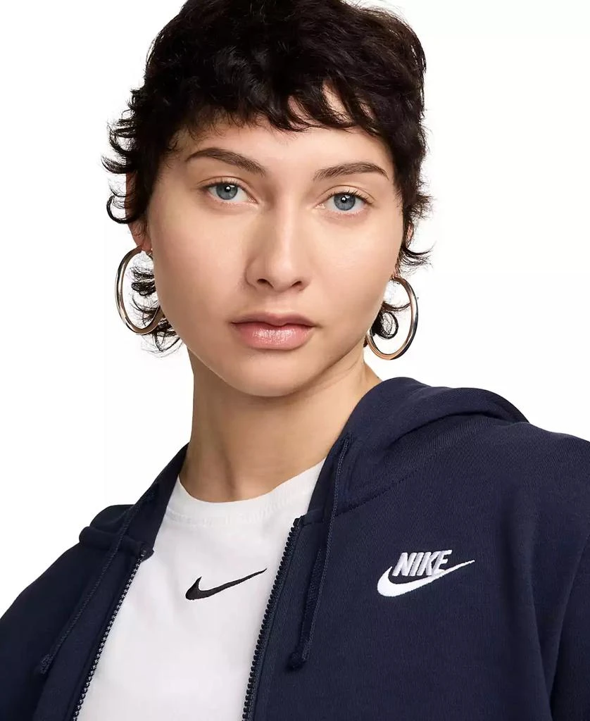NIKE Women's Sportswear Club Fleece Full-Zip Hoodie 5