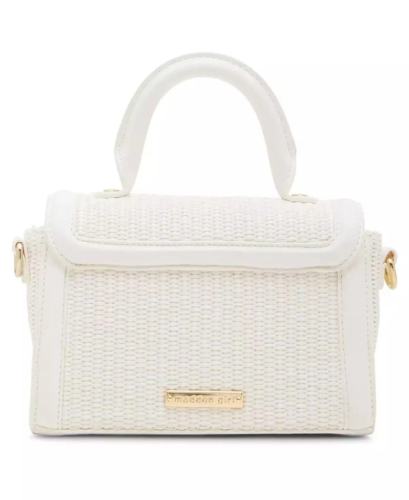 Madden Girl Veras Raffia Top Handle Satchel Bag 2
