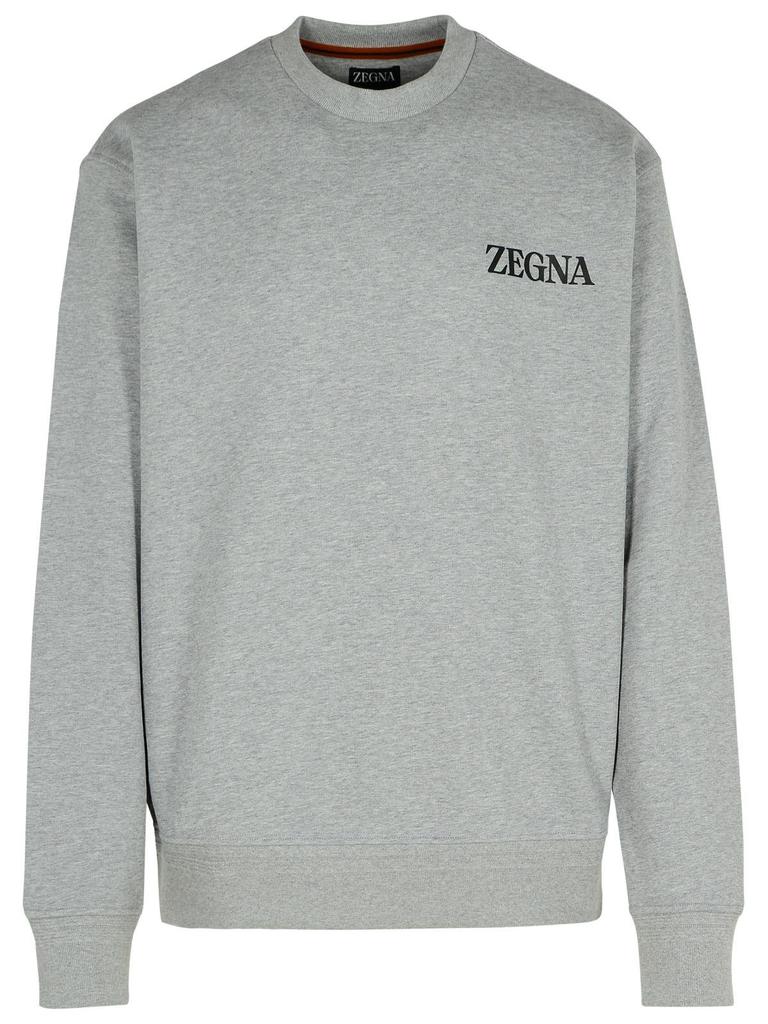 Zegna Zegna Logo Detailed Crewneck Sweatshirt