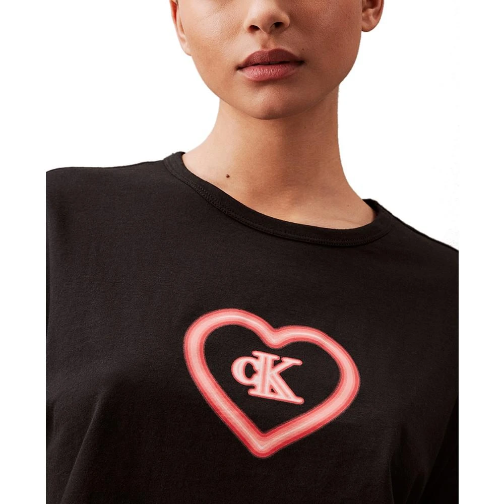 Calvin Klein Women's Cotton 1996 Valentine's Lounge Crewneck Tee QS7084 2