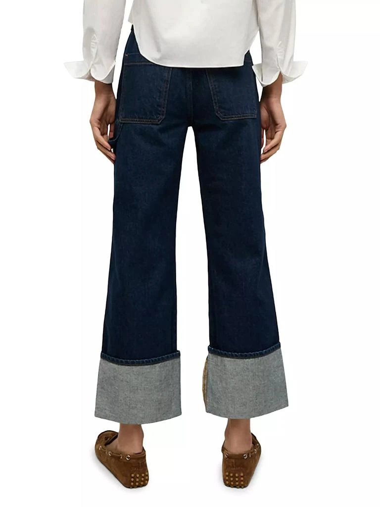 VERONICA BEARD Dylan Cuffed High-Rise Straight Jeans 5