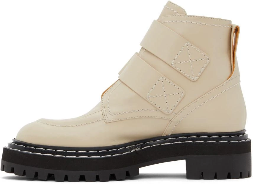 Proenza Schouler Beige Lug Sole Buckle Boots 3