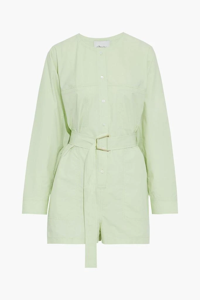 3.1 Phillip Lim Belted cotton-blend poplin playsuit 1