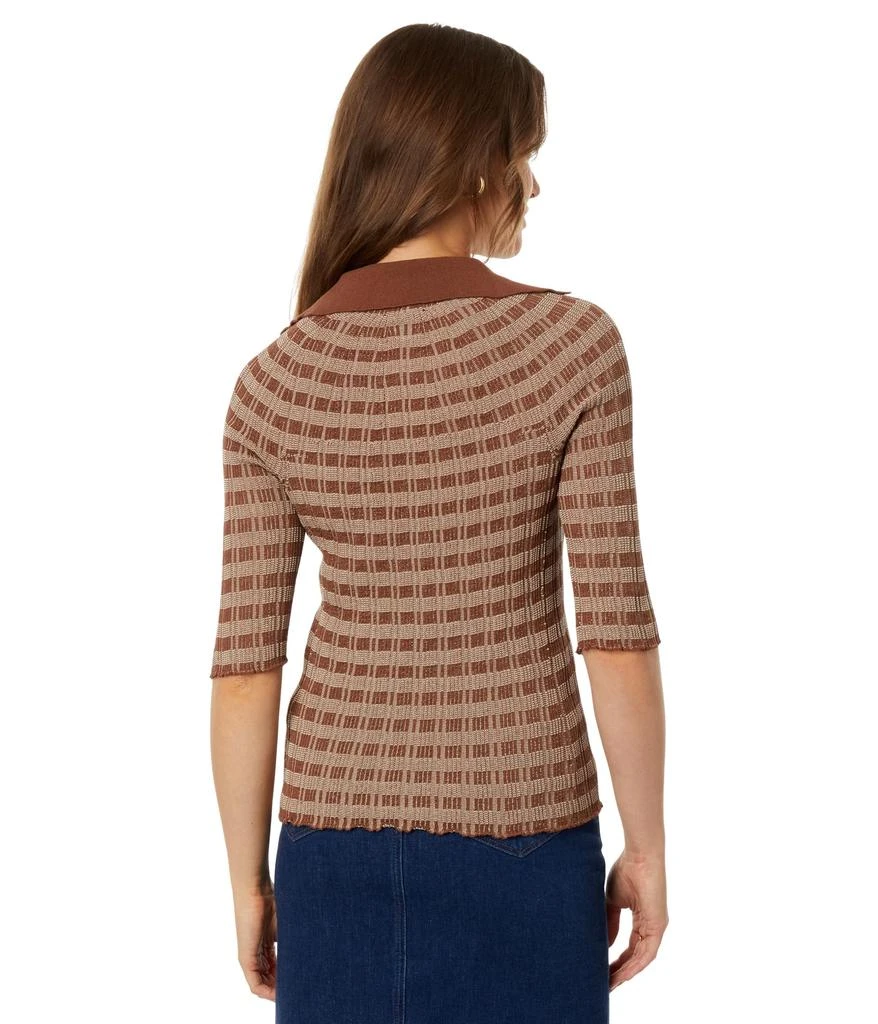 ROSETTA GETTY Striped Polo Sweater 2