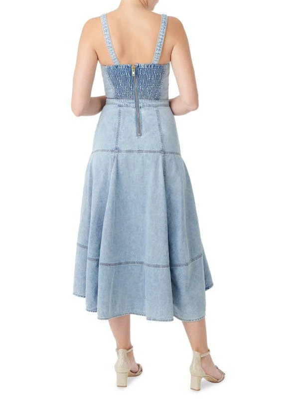 Badgley Mischka Denim High Low A Line Dress 2