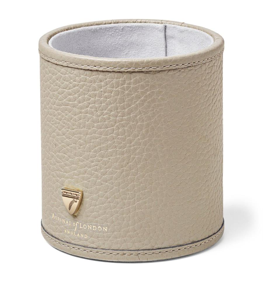 Aspinal of London Leather Round Pen Pot