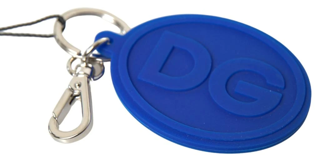 Dolce 
Gabbana Rubber DG Logo Brass Metal Keyring Women
s Keychain