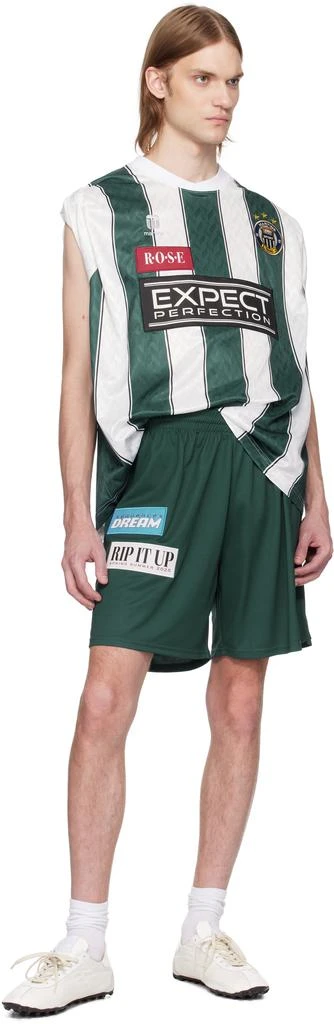 Martine Rose White & Green Twist Sleeve Football Jersey 5