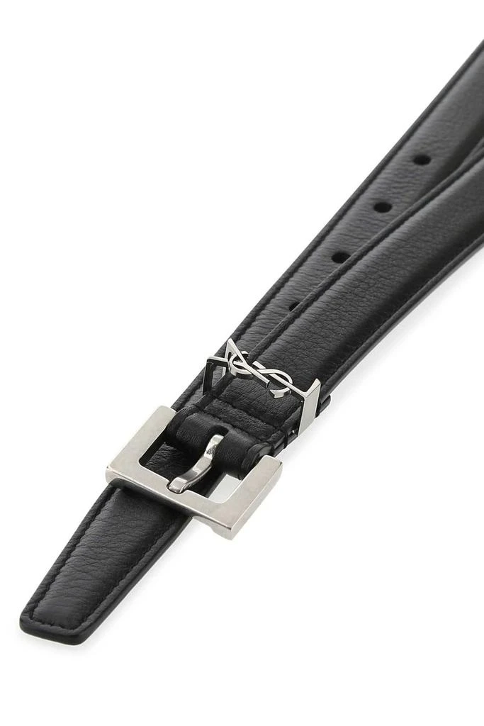 Yves Saint Laurent Saint Laurent Cassandre Thin Square Buckled Belt 3