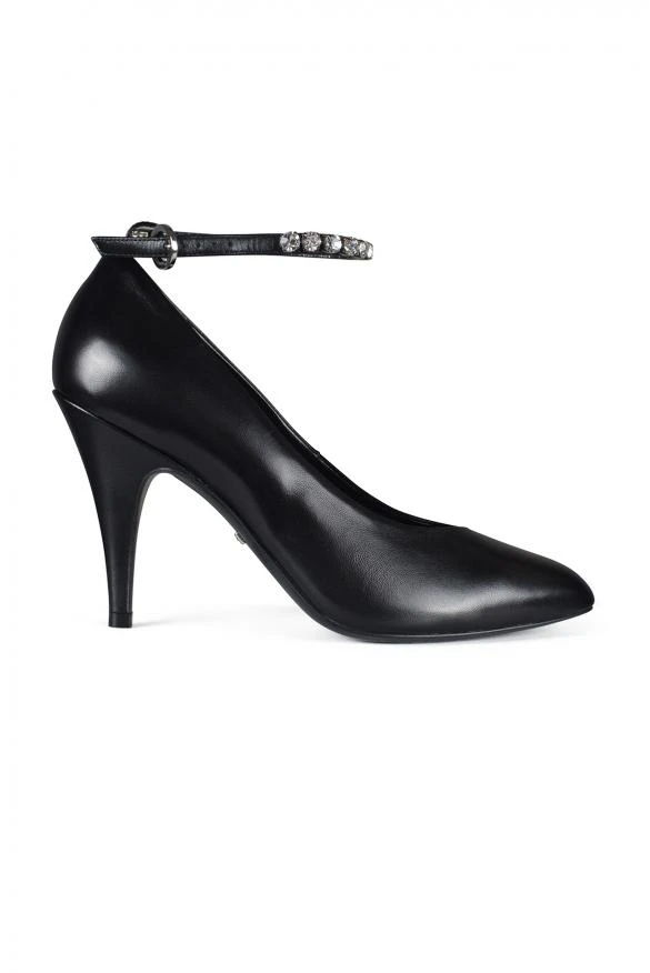 Gucci Crystal-embellished leather pumps 1
