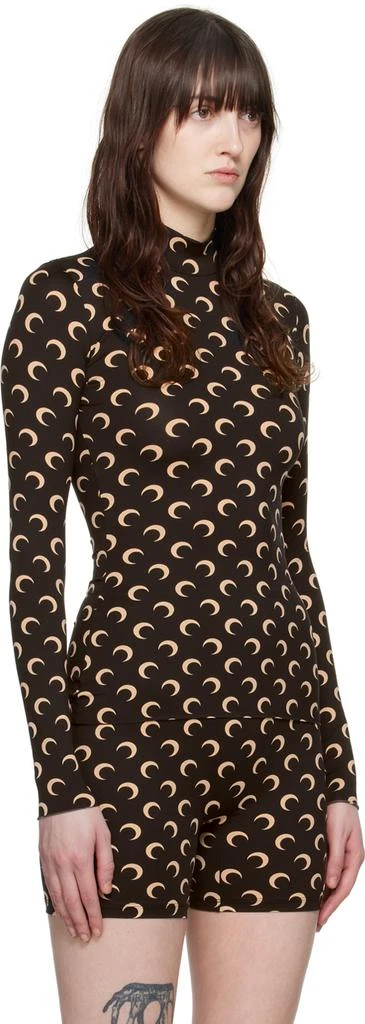MARINE SERRE Black Second Skin Turtleneck 2