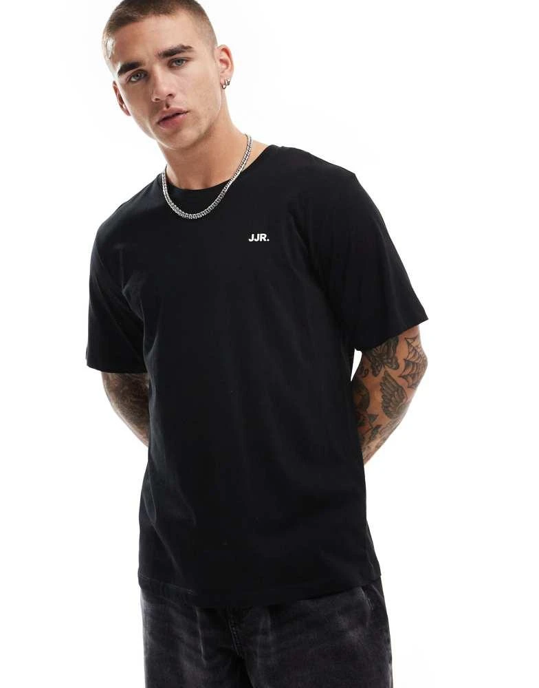 JJ Rebel JJ Rebel t-shirt with small chest logo in black 2