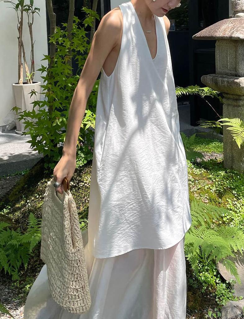 Pixie Market Dakota Layered Dress in White