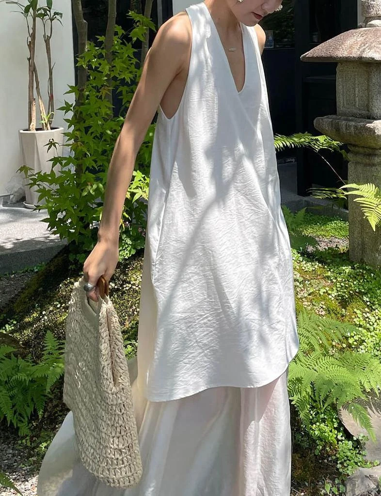 Pixie Market Dakota Layered Dress in White 2