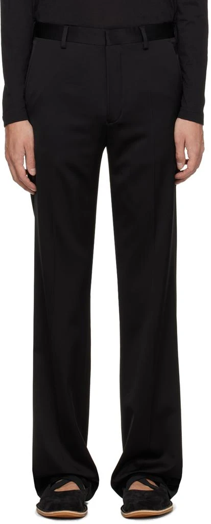Dries Van Noten Black Creased Trousers 1