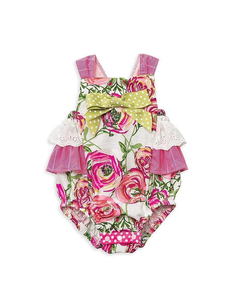 Haute Baby Baby Girl's Blooming Aisle Floral One-Piece Swimsuit 1