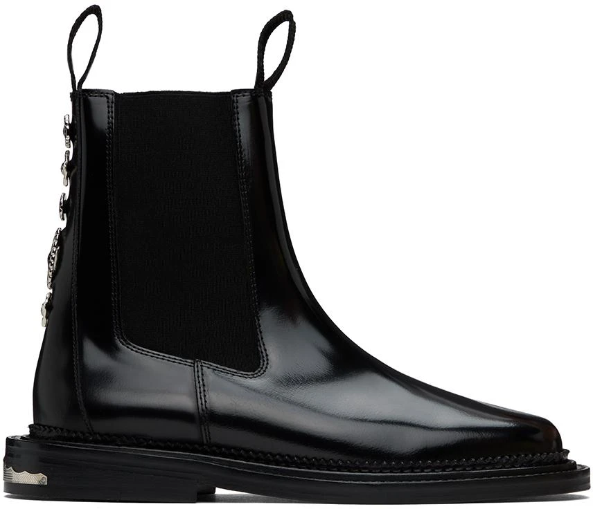 Toga Virilis Black Side Gore Chelsea Boots 1