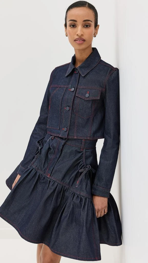 Cecilie Bahnsen Gracie Jacket Denim Indigo 1